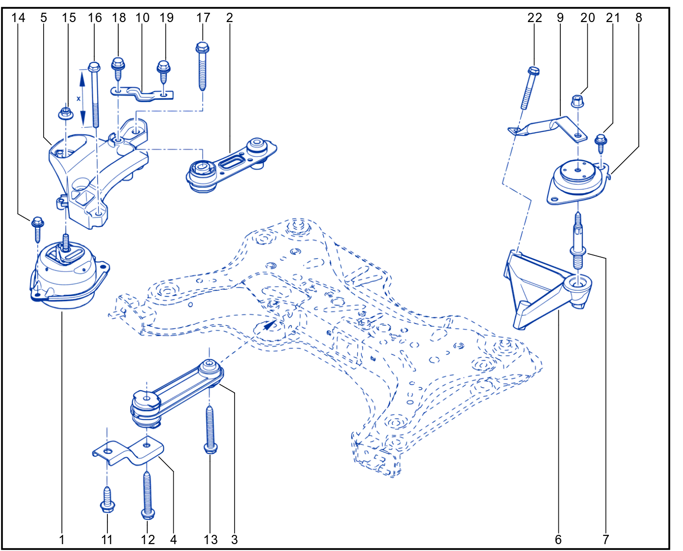 Engine And Transmission Assembly Support - 01026409