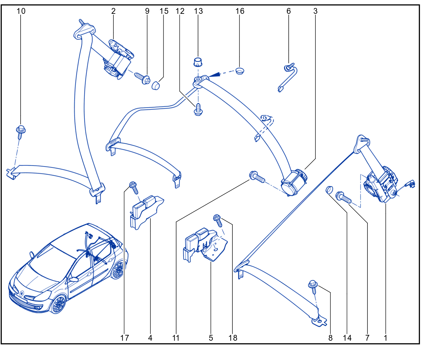 Rear Seat Belt - 01026434