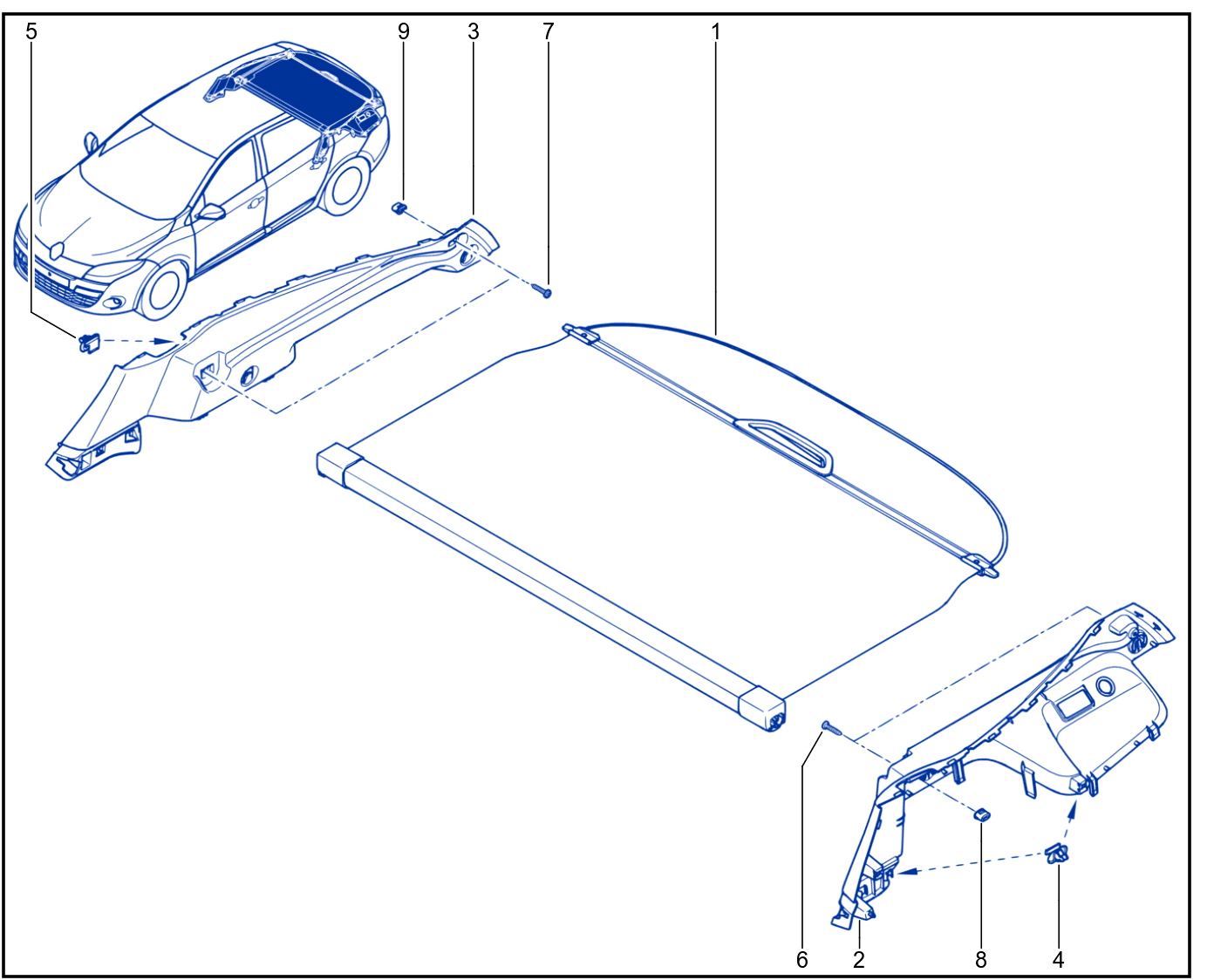Rear Parcel Shelf - 01027098