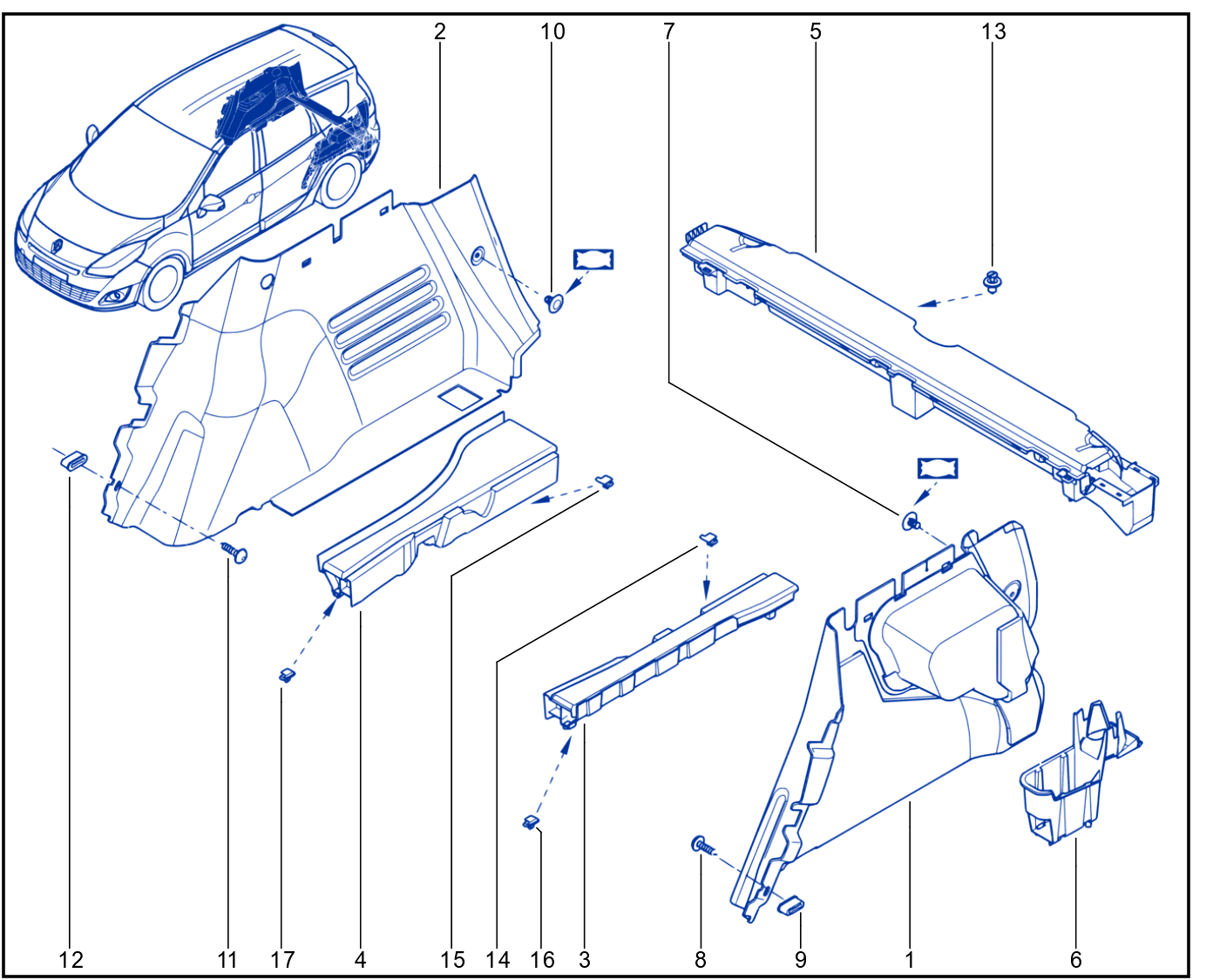 Luggage Compartment Trim - 01027244