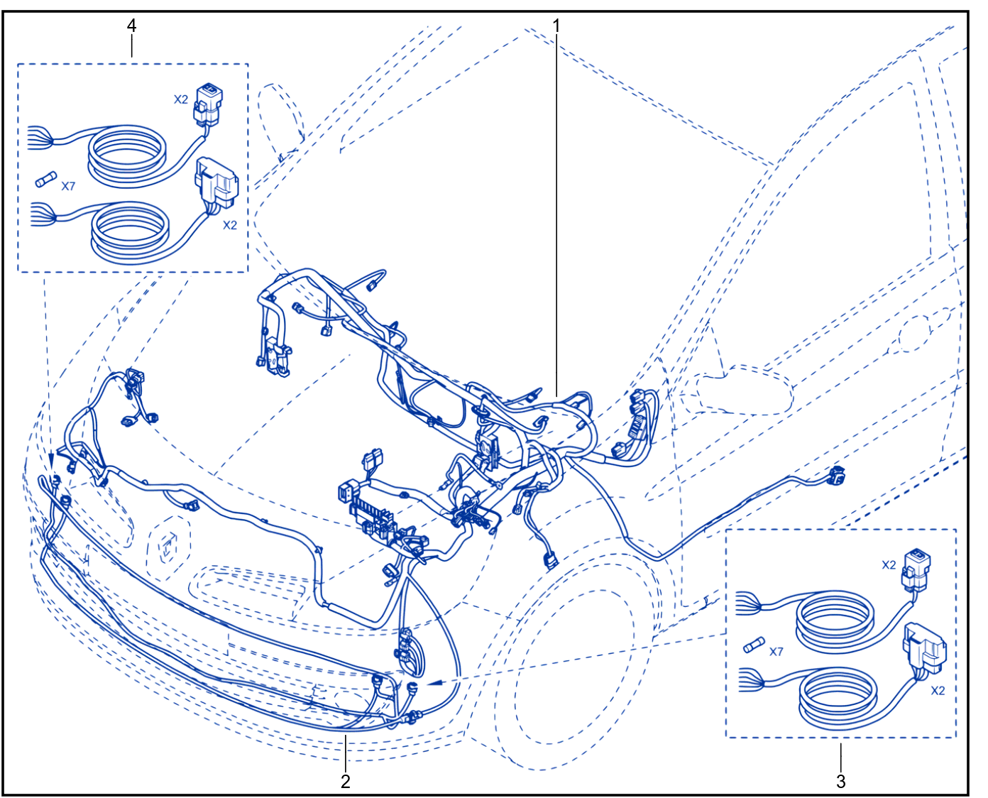 Wiring - Front End Panel Components - 01027276