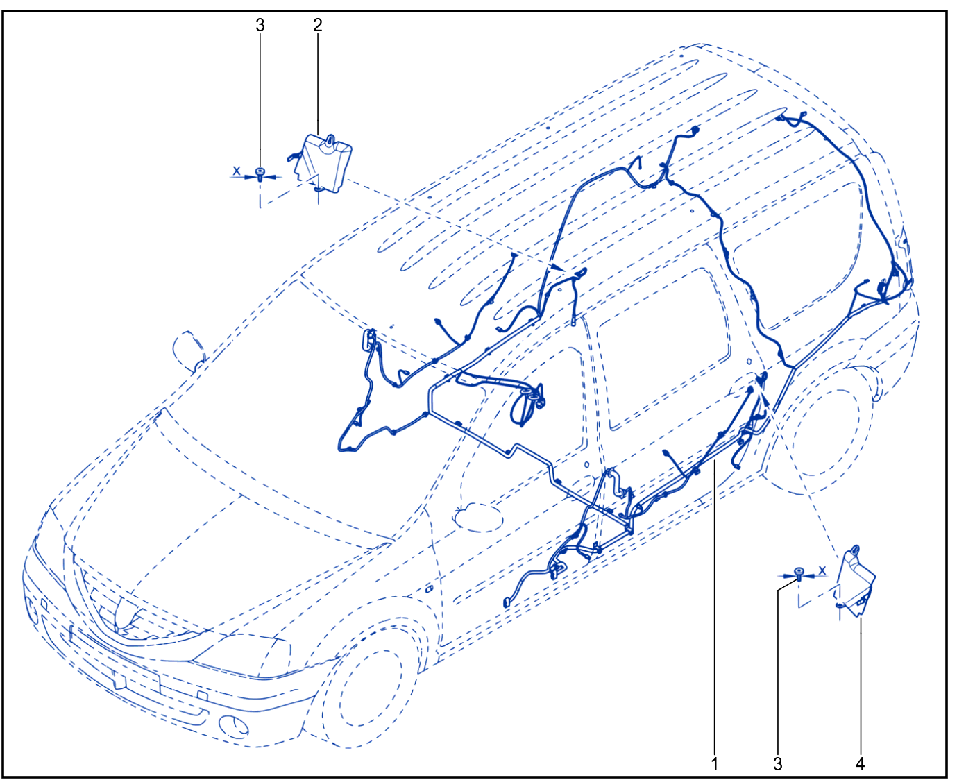 Wiring - Passenger Compartment Components - 01028079