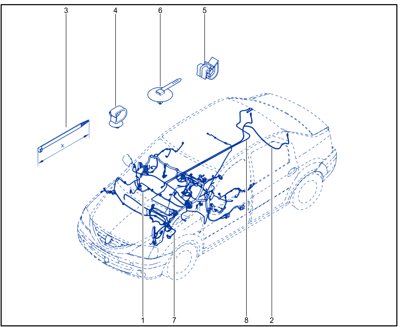 Wiring - Front End Panel Components - 01028398