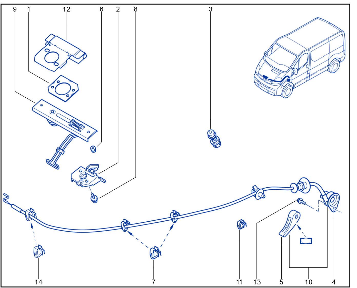 Front Opening Element Control And Mechanism - 01029425