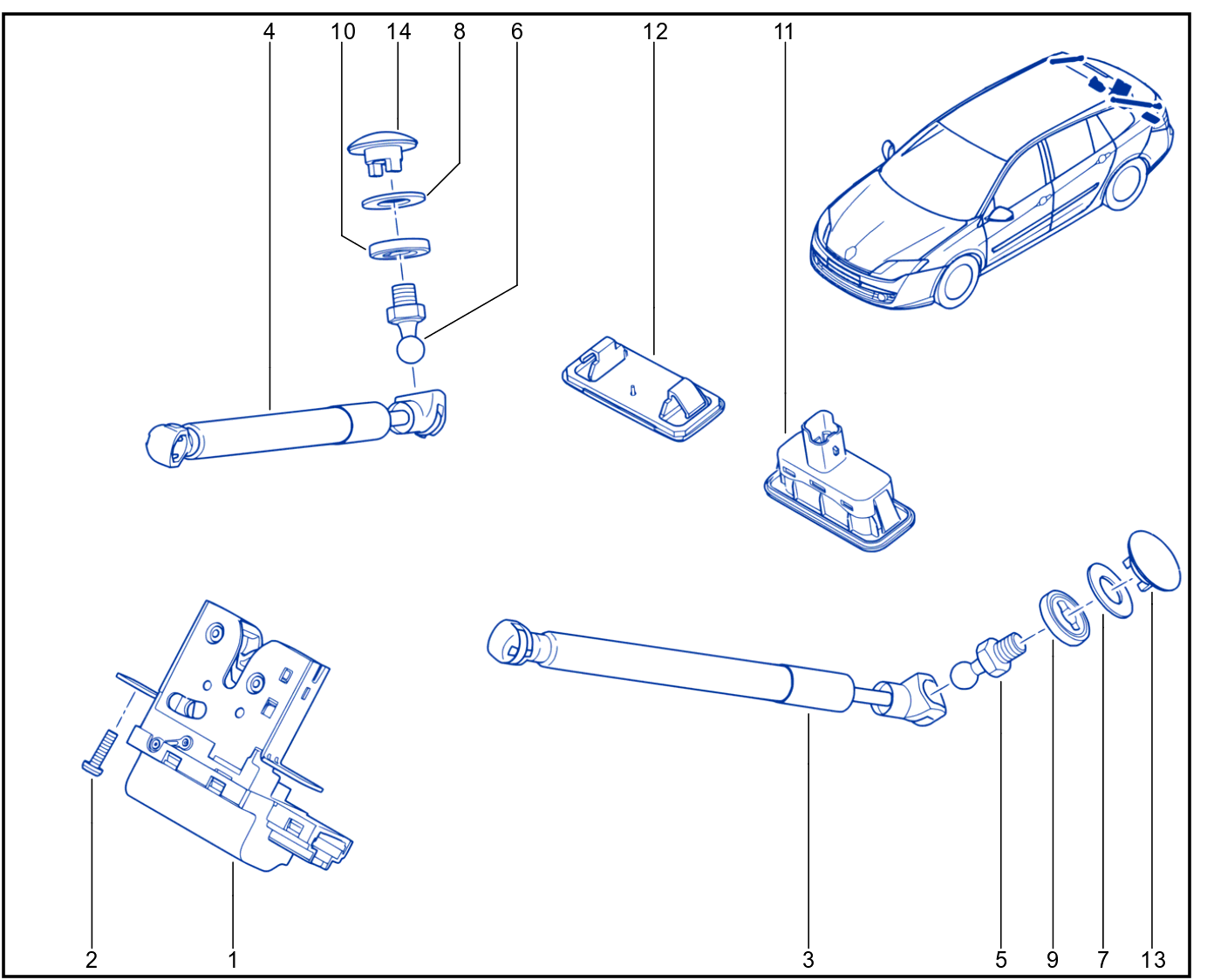 Rear Opening Element Control And Mechanism - 01032187