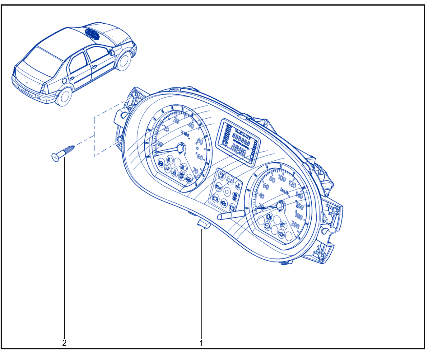Instrument Panel - Remote Display - 01033602