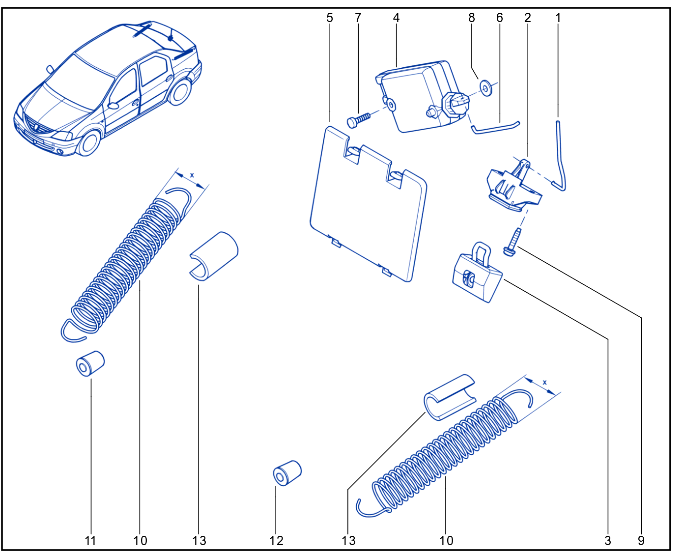 Rear Opening Element Control And Mechanism - 01033674