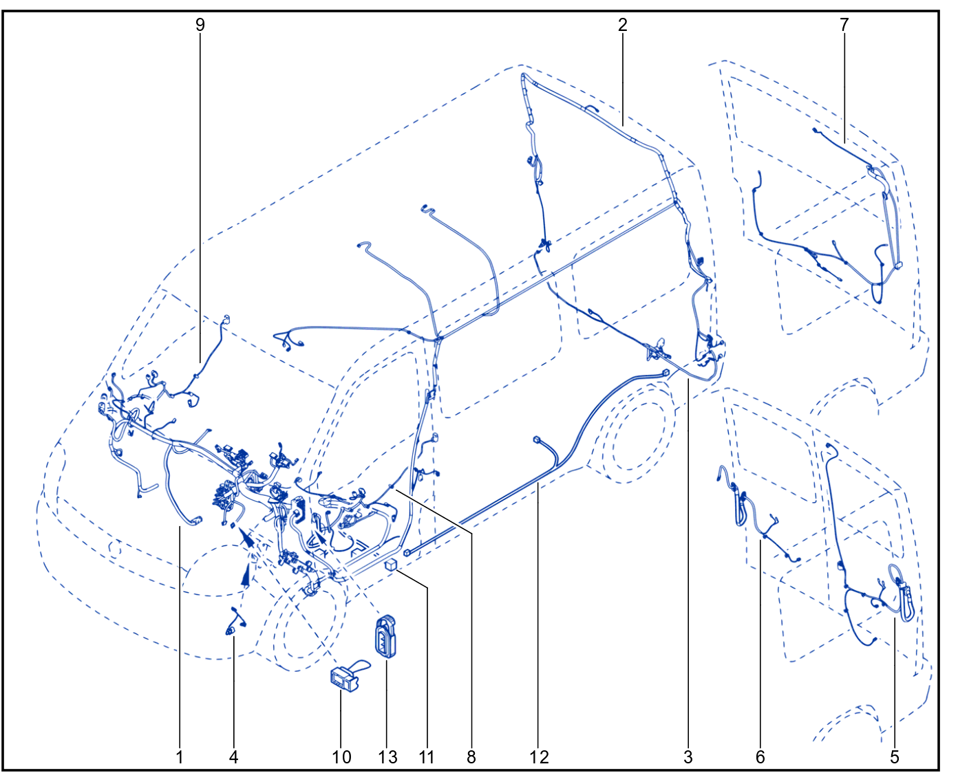 Wiring - Passenger Compartment Components - 01033705