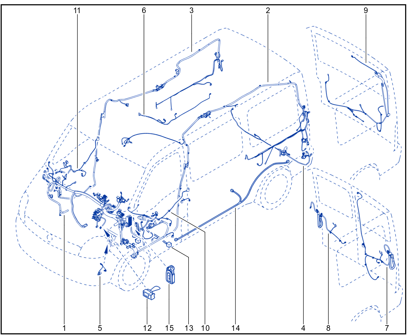 Wiring - Passenger Compartment Components - 01033706
