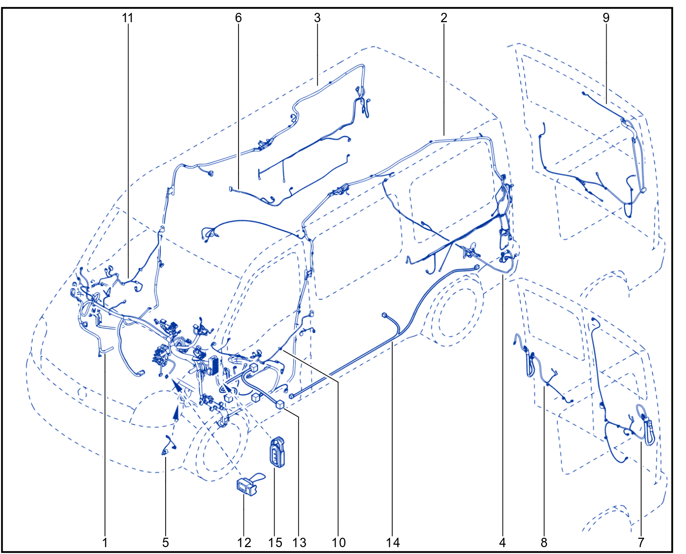 Wiring - Passenger Compartment Components - 01033709