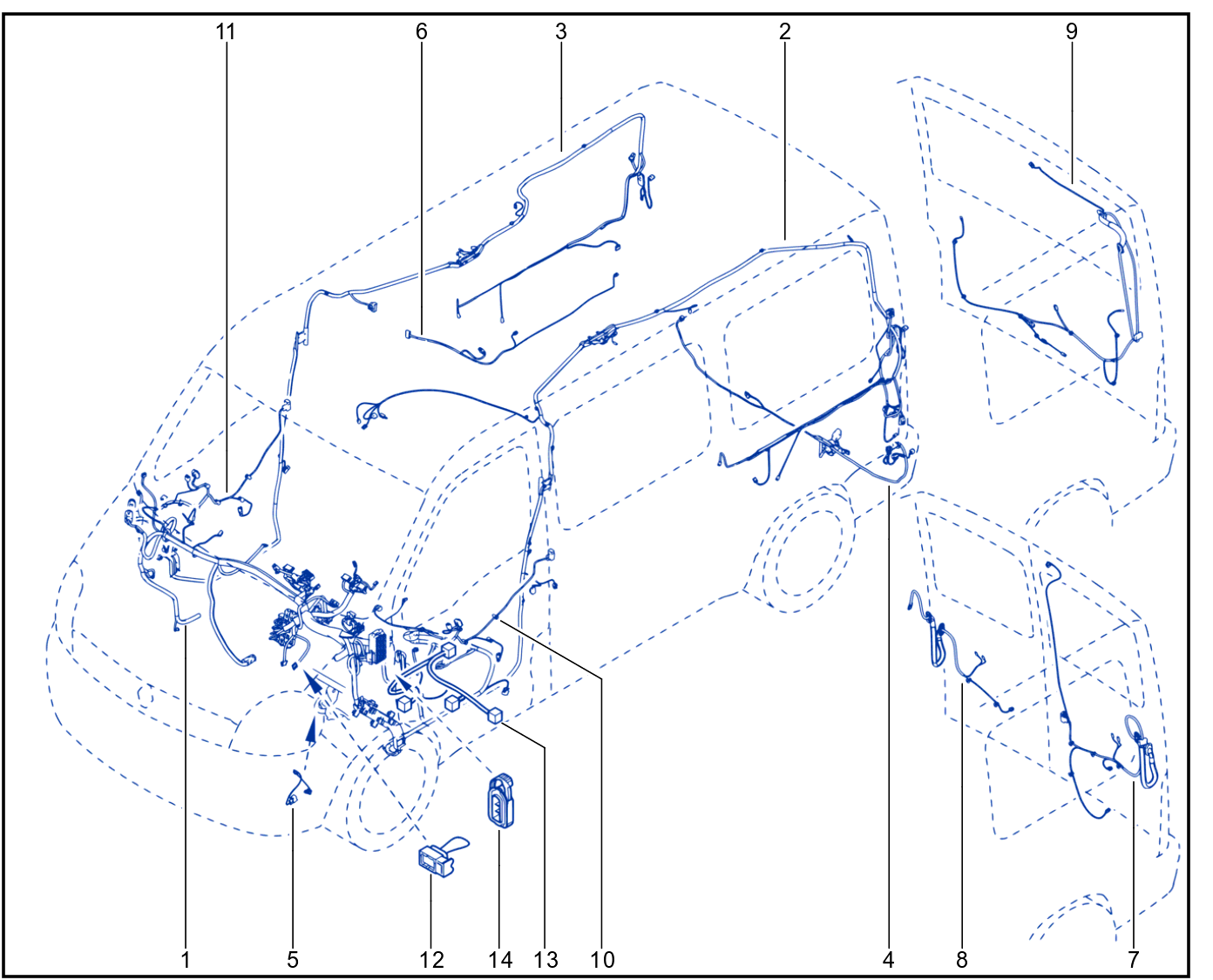 Wiring - Passenger Compartment Components - 01033724