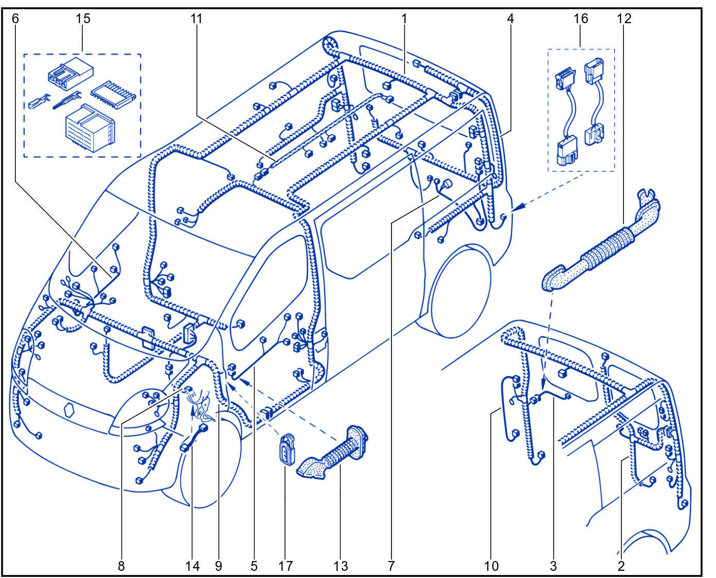 Wiring - Passenger Compartment Components - 01033727