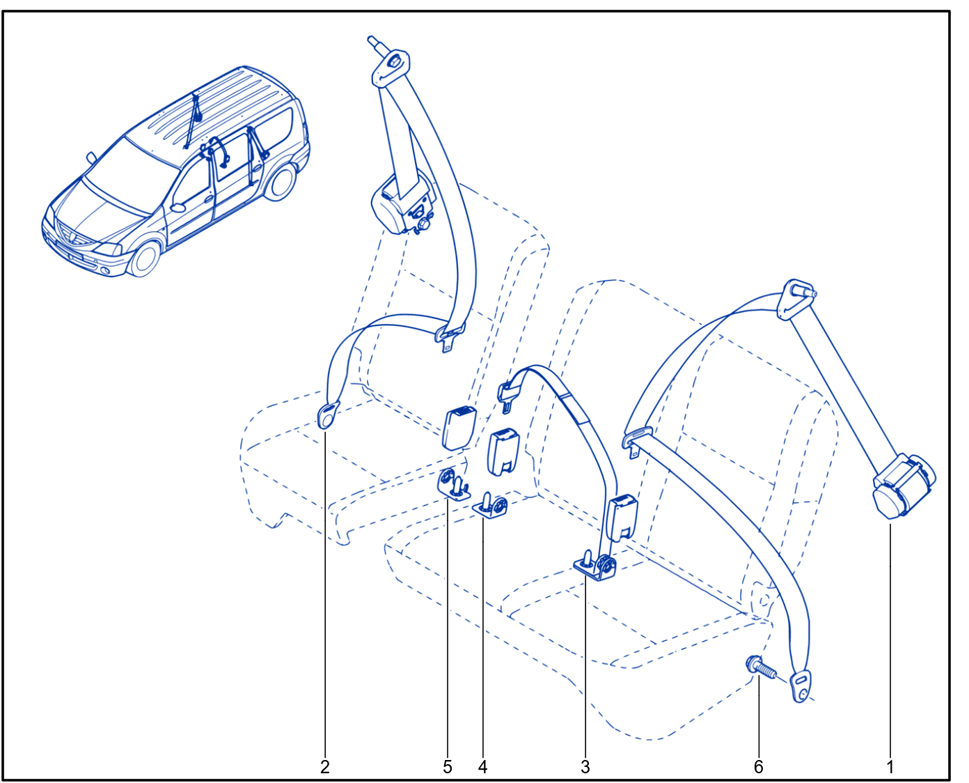 Rear Seat Belt - 01033732