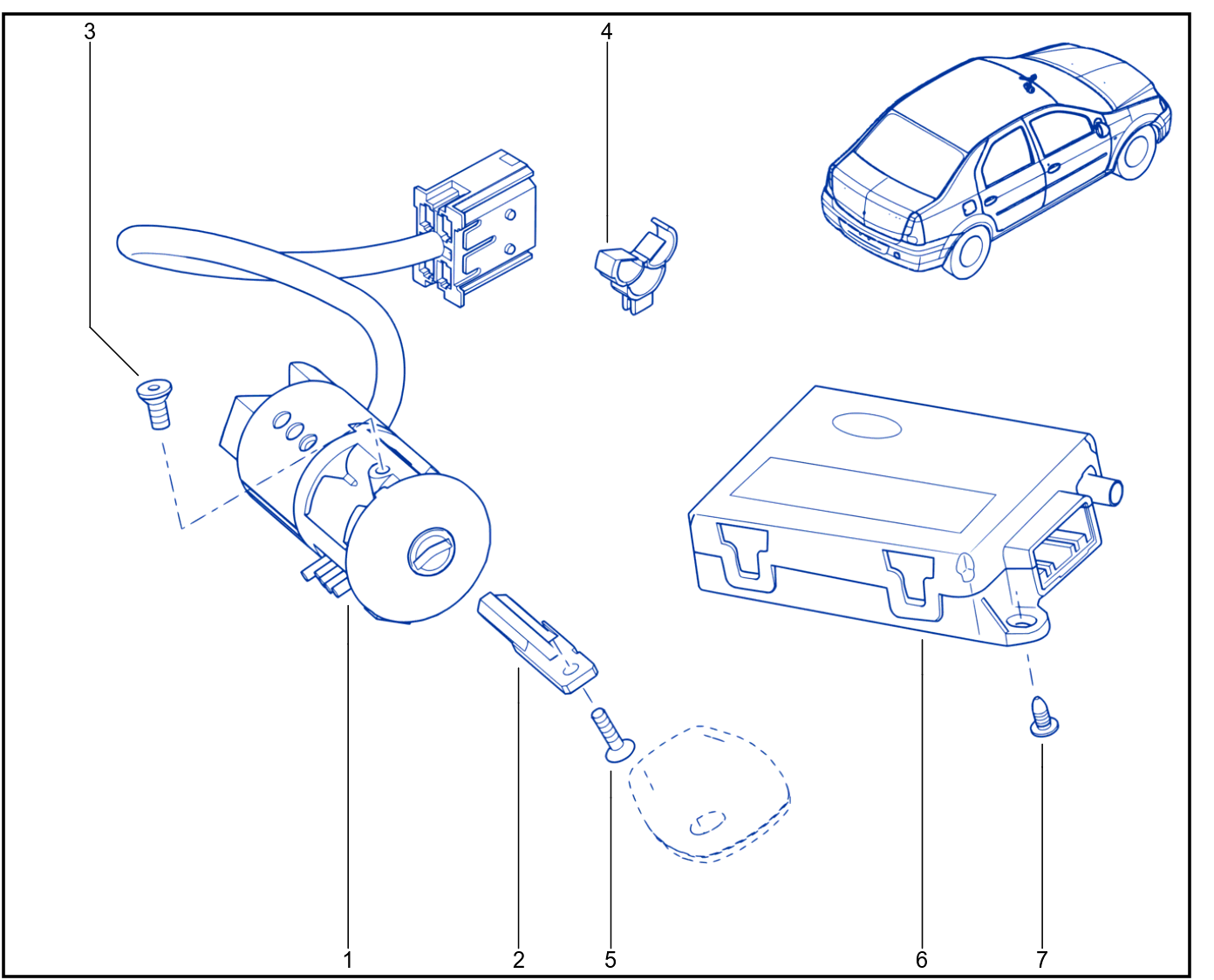 Engine Immobiliser System - Keys - Cards - 01033882