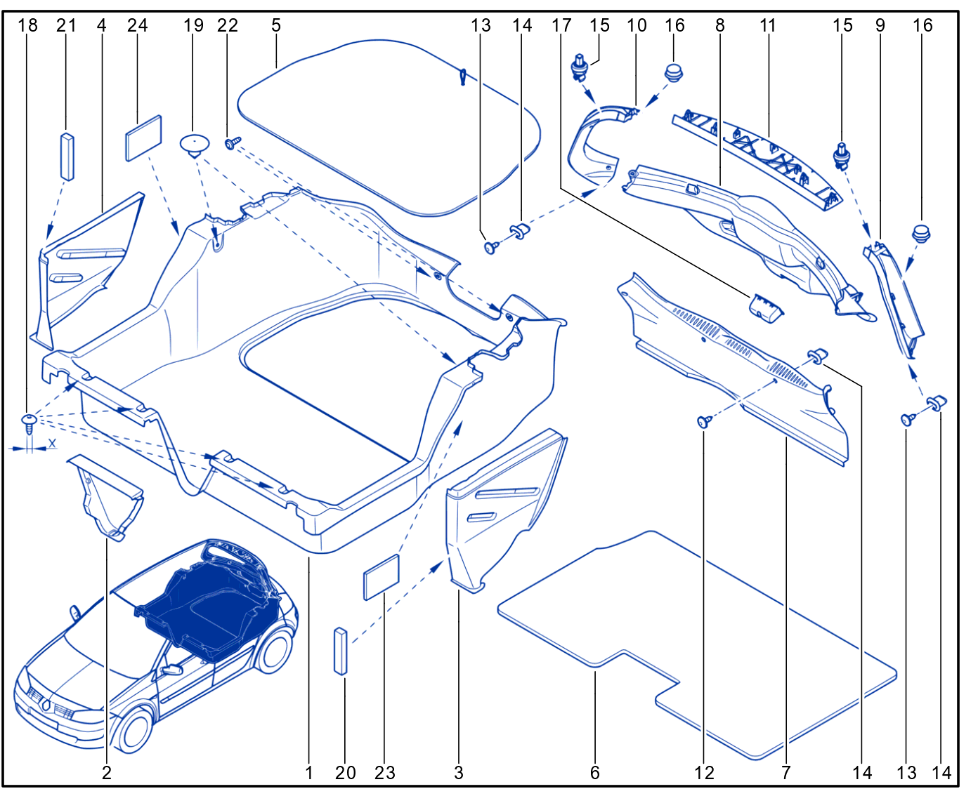 Luggage Compartment Trim - 01034236