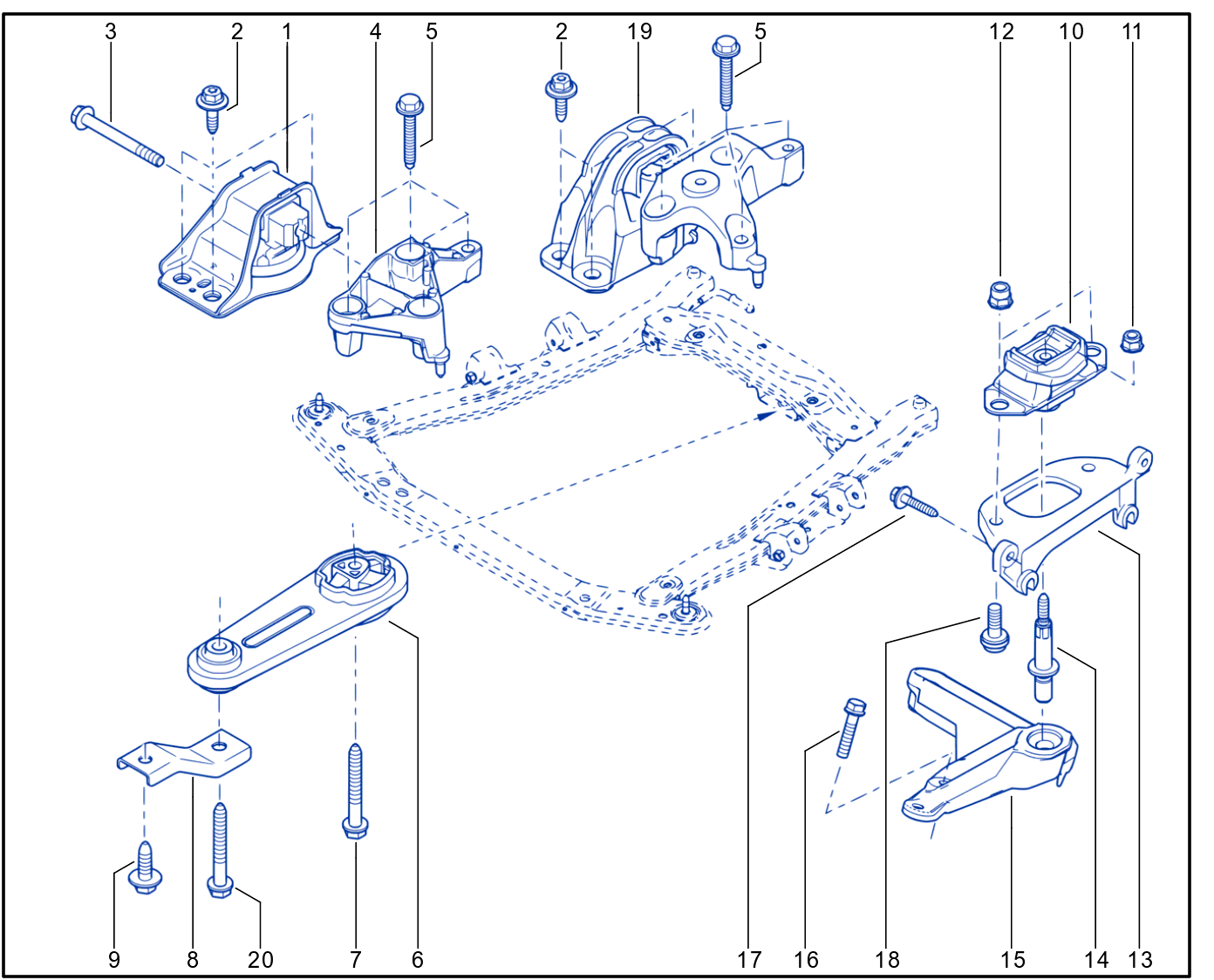 Engine And Transmission Assembly Support - 01034529