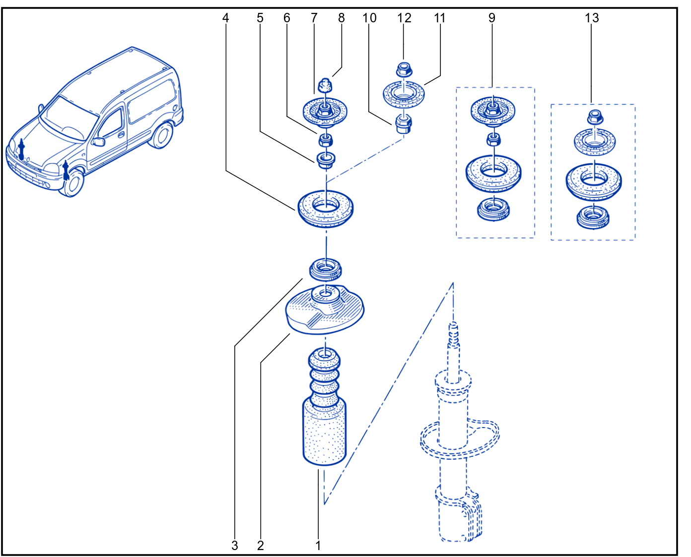 Suspension - Front Shock Absorption - 01035276