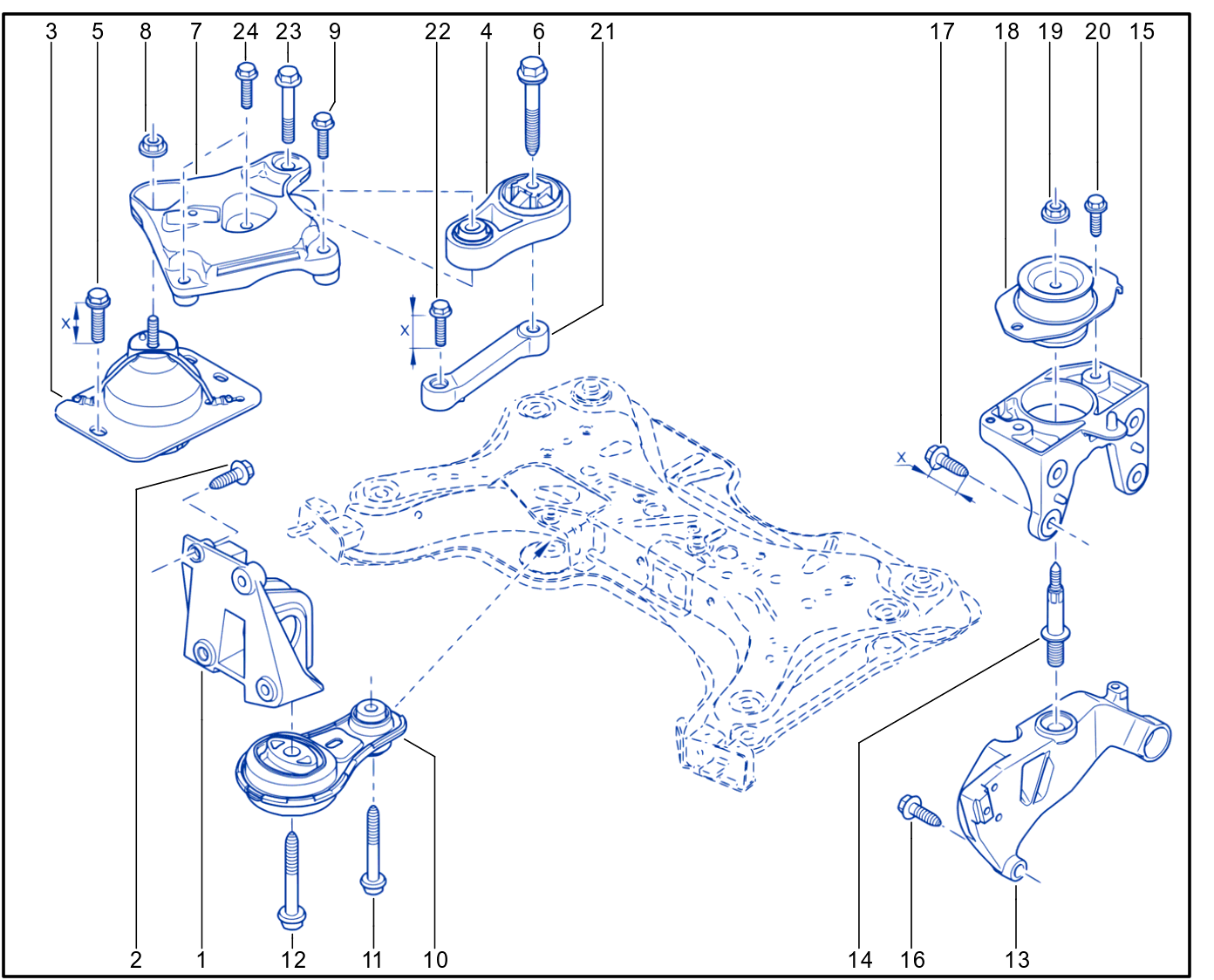 Engine And Transmission Assembly Support - 01035458