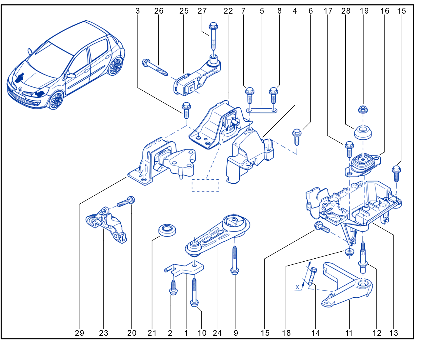 Engine And Transmission Assembly Support - 01035491