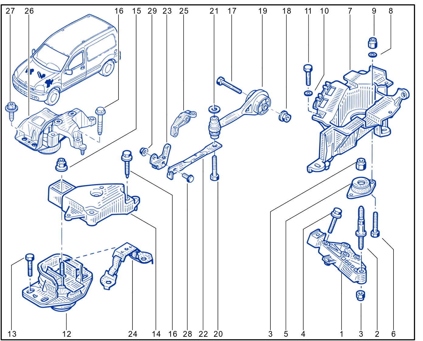 Engine And Transmission Assembly Support - 01035894