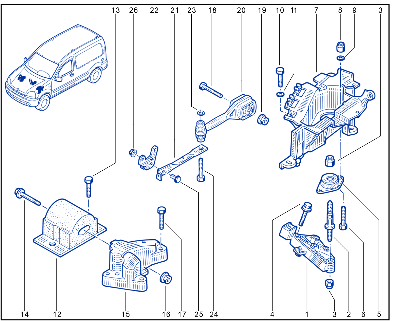 Engine And Transmission Assembly Support - 01035896