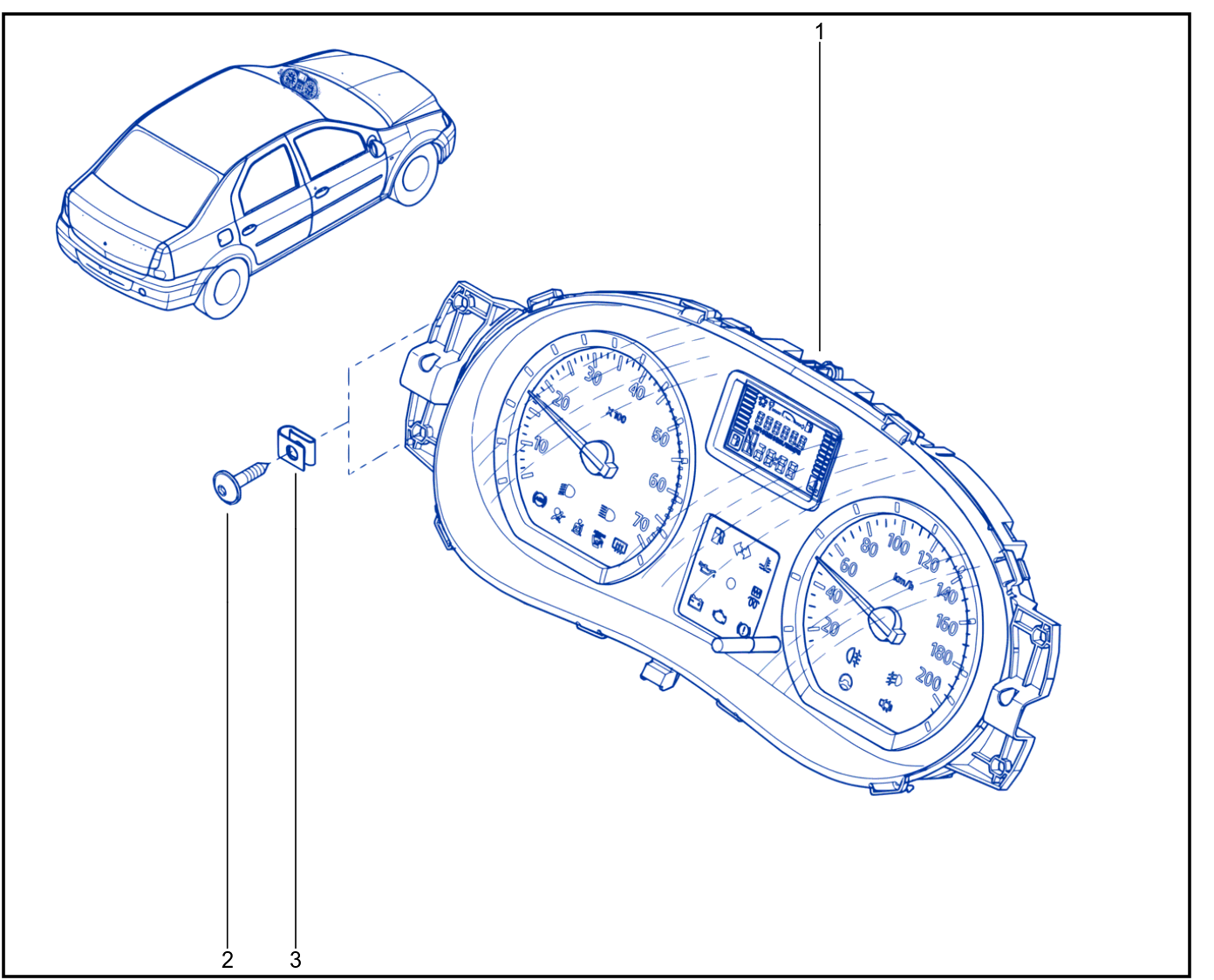 Instrument Panel - Remote Display - 01035978
