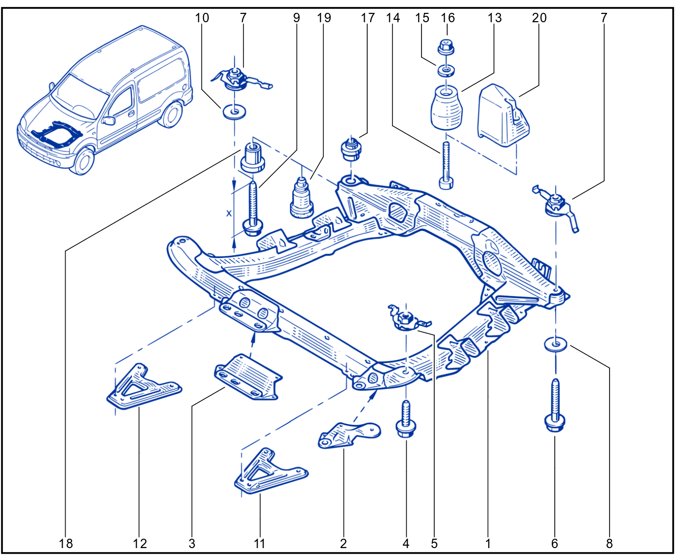 Front Axle Component - 01036154