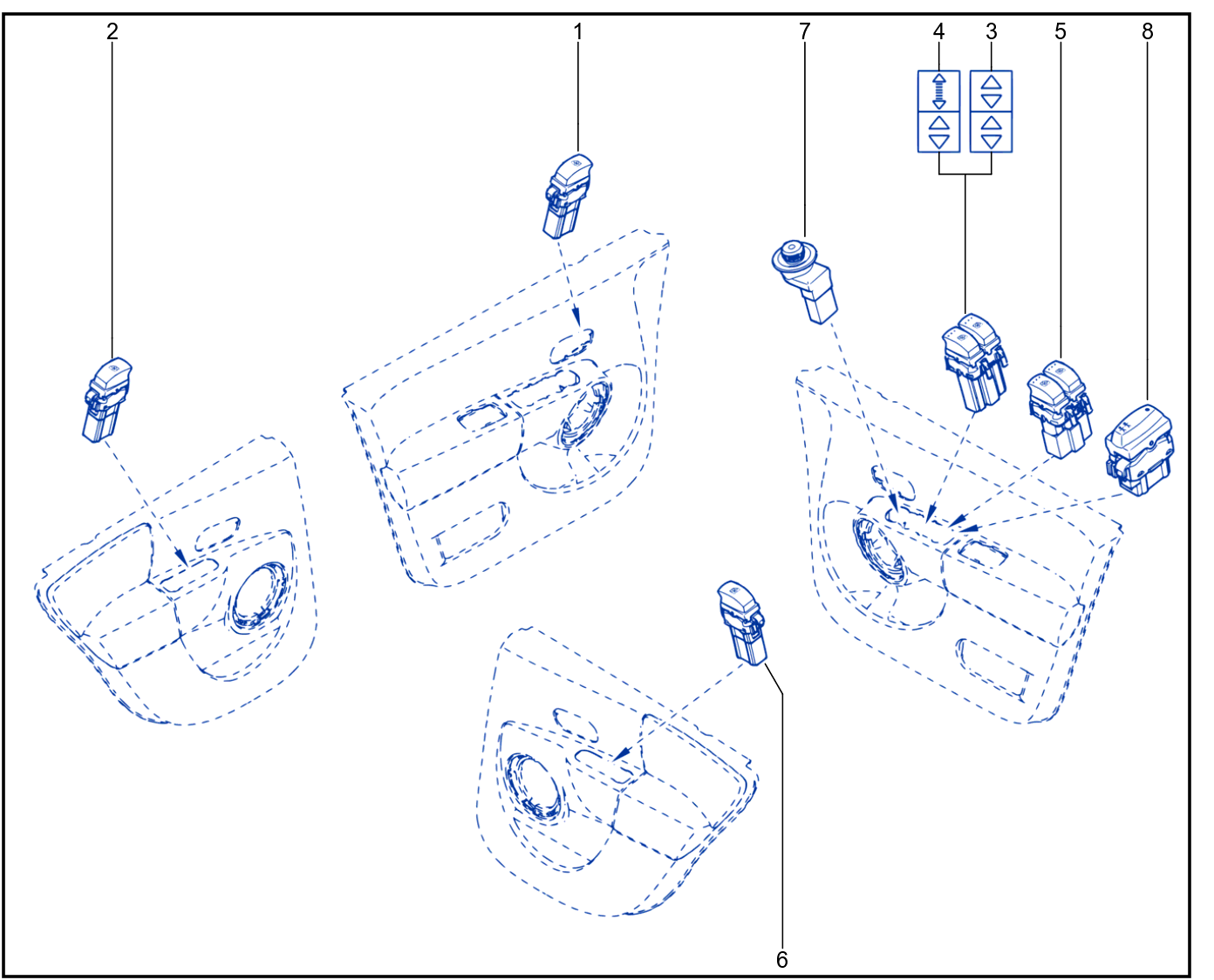 Control On Side Opening Elements - 01036308