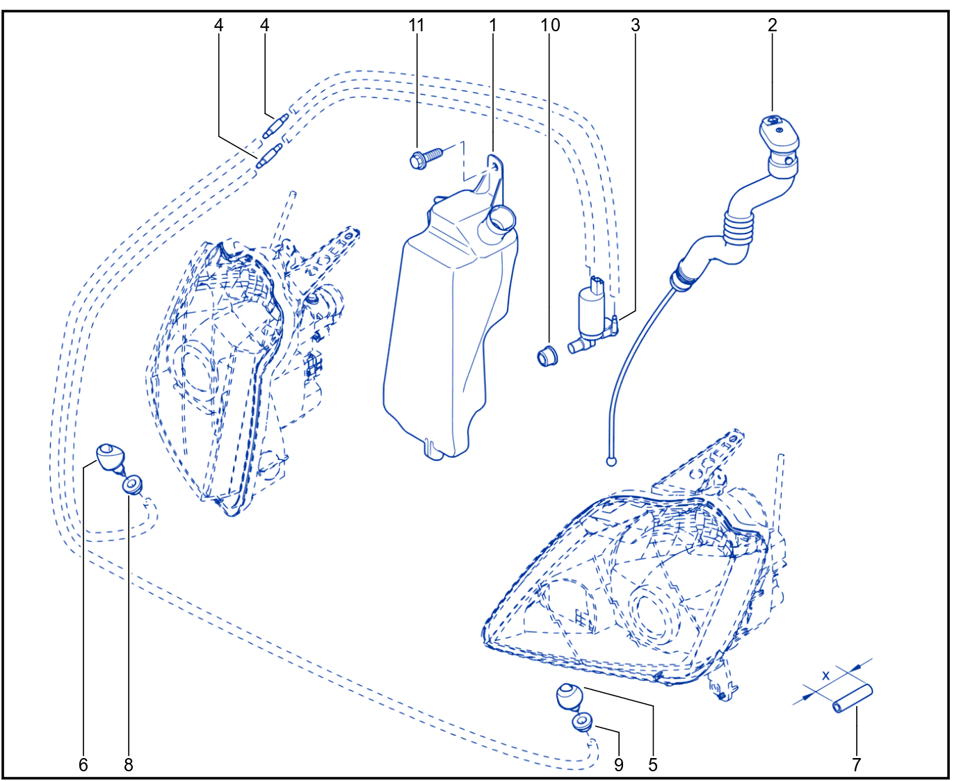 Headlight Wiping - Washing - 01036318
