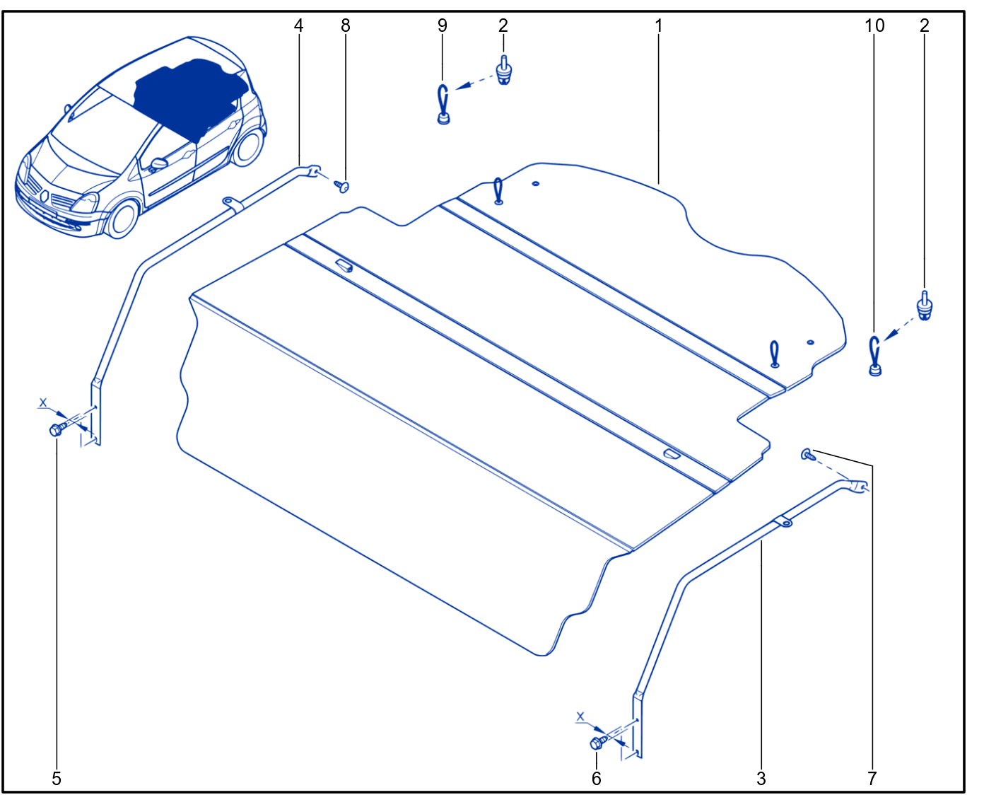 Rear Parcel Shelf - 01036319
