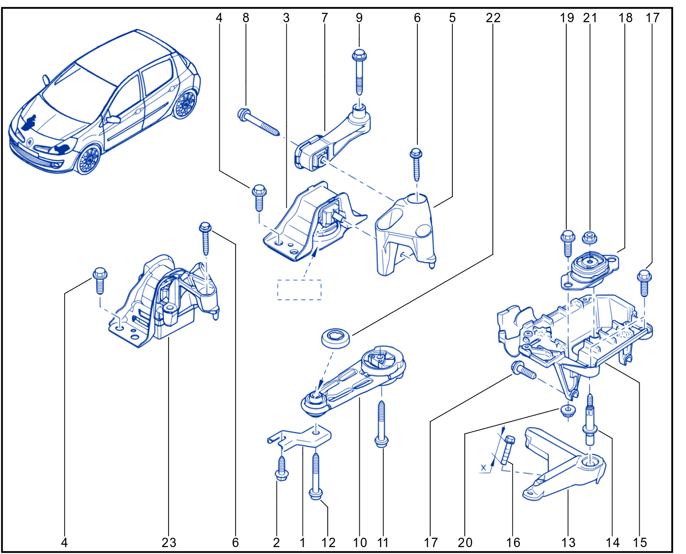 Engine And Transmission Assembly Support - 01036346