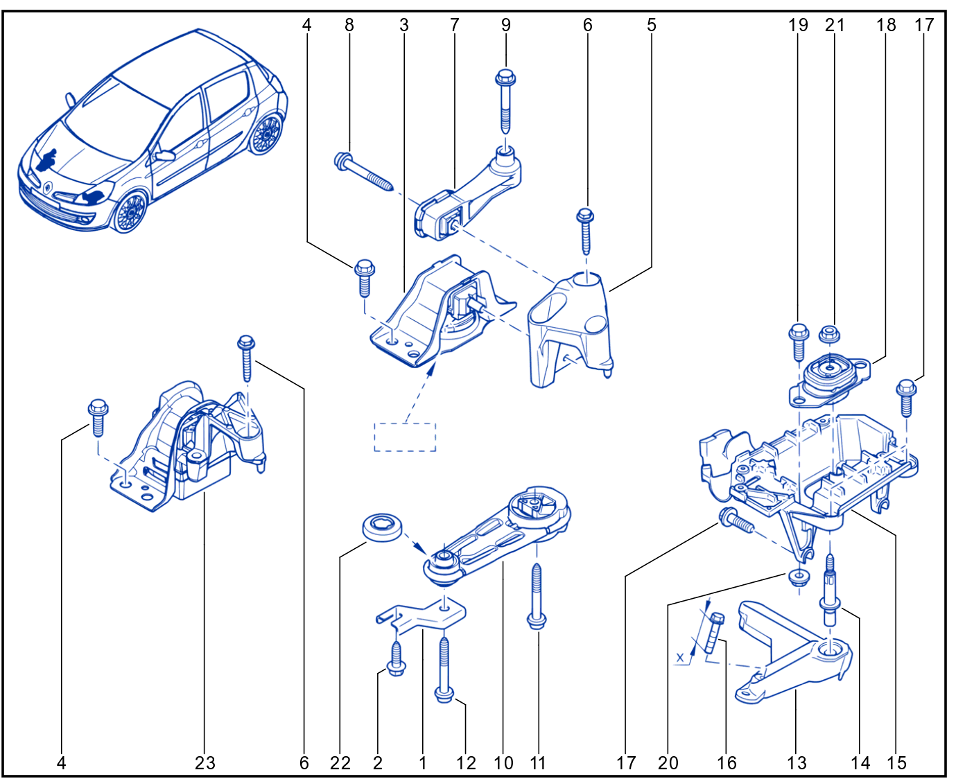 Engine And Transmission Assembly Support - 01036355
