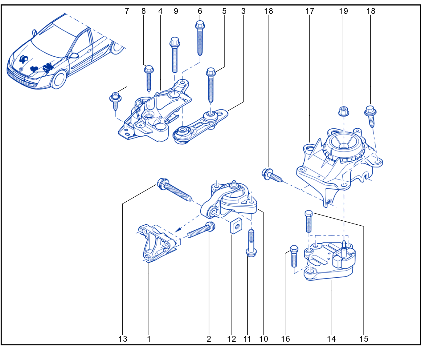 Engine And Transmission Assembly Support - 01036960