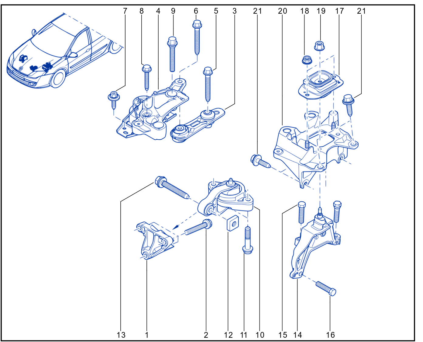 Engine And Transmission Assembly Support - 01036965