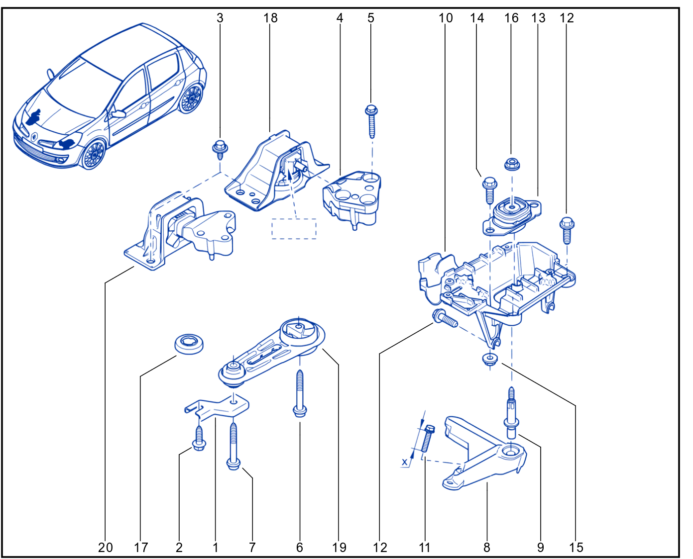Engine And Transmission Assembly Support - 01037100