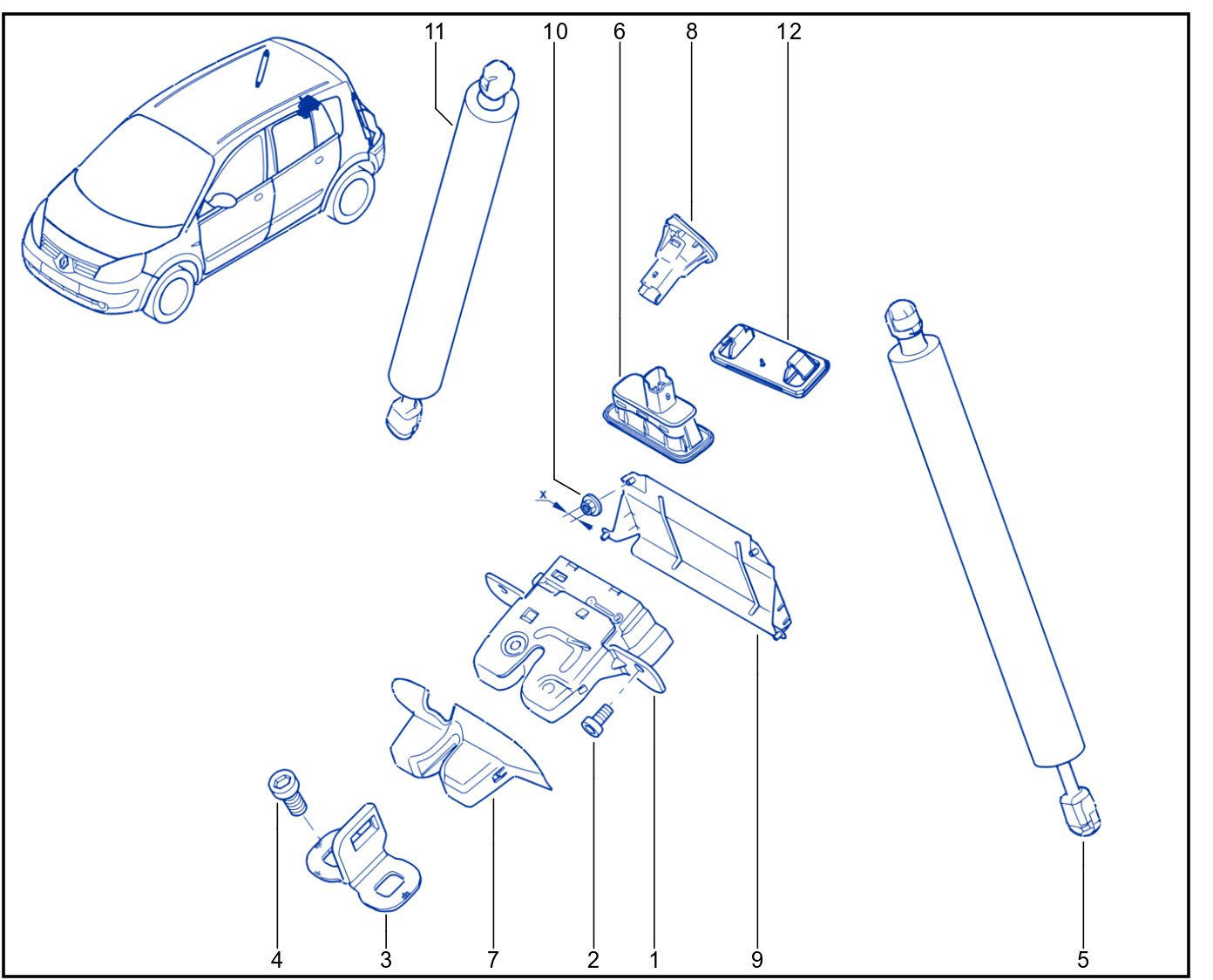 Rear Opening Element Control And Mechanism - 01037185