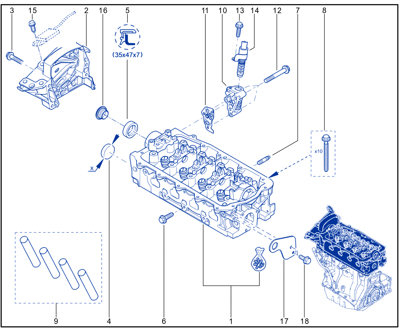 Cylinder Head - 01037365