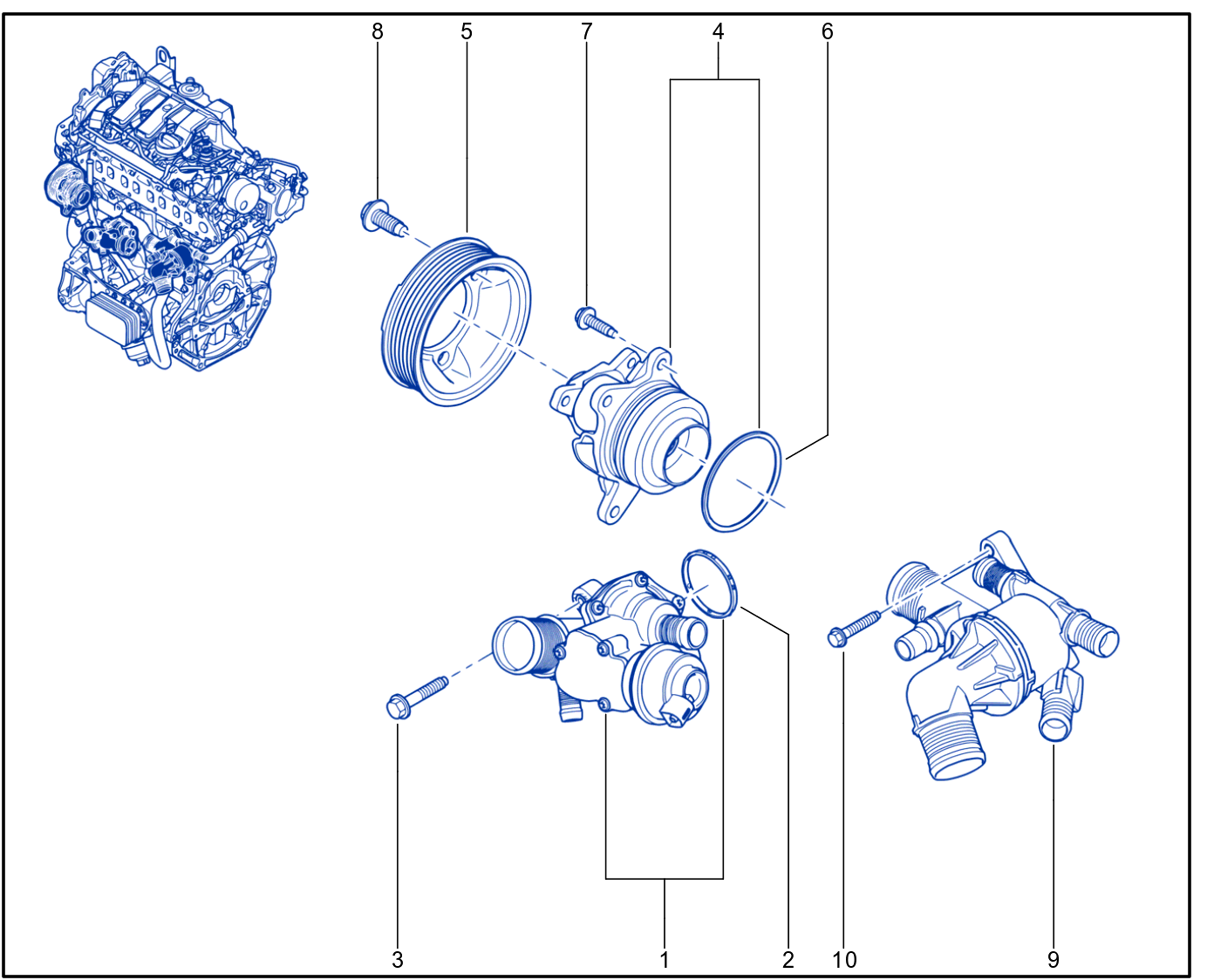 Water Pump - Coolant Unit - 01037527