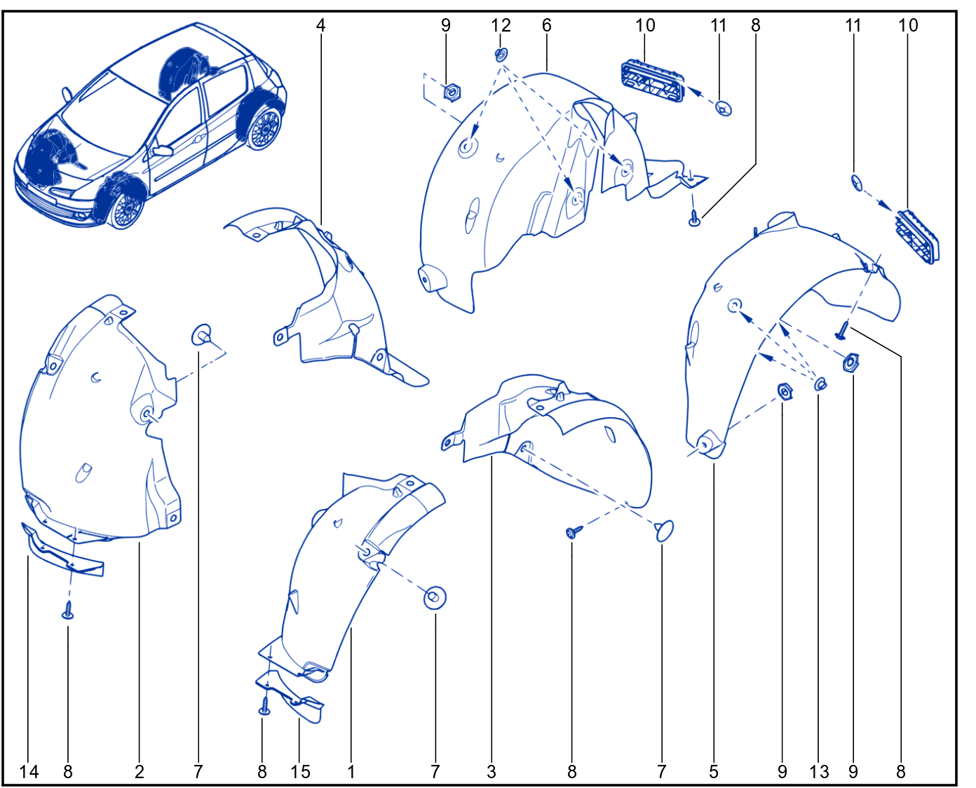Wheel Arch - Mud Flap - 01038206
