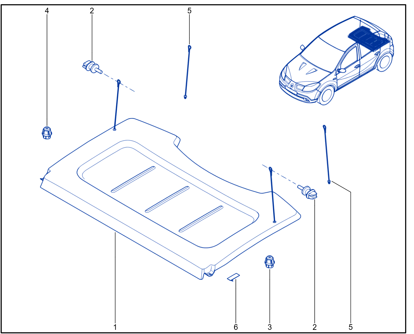 Rear Parcel Shelf - 01038767