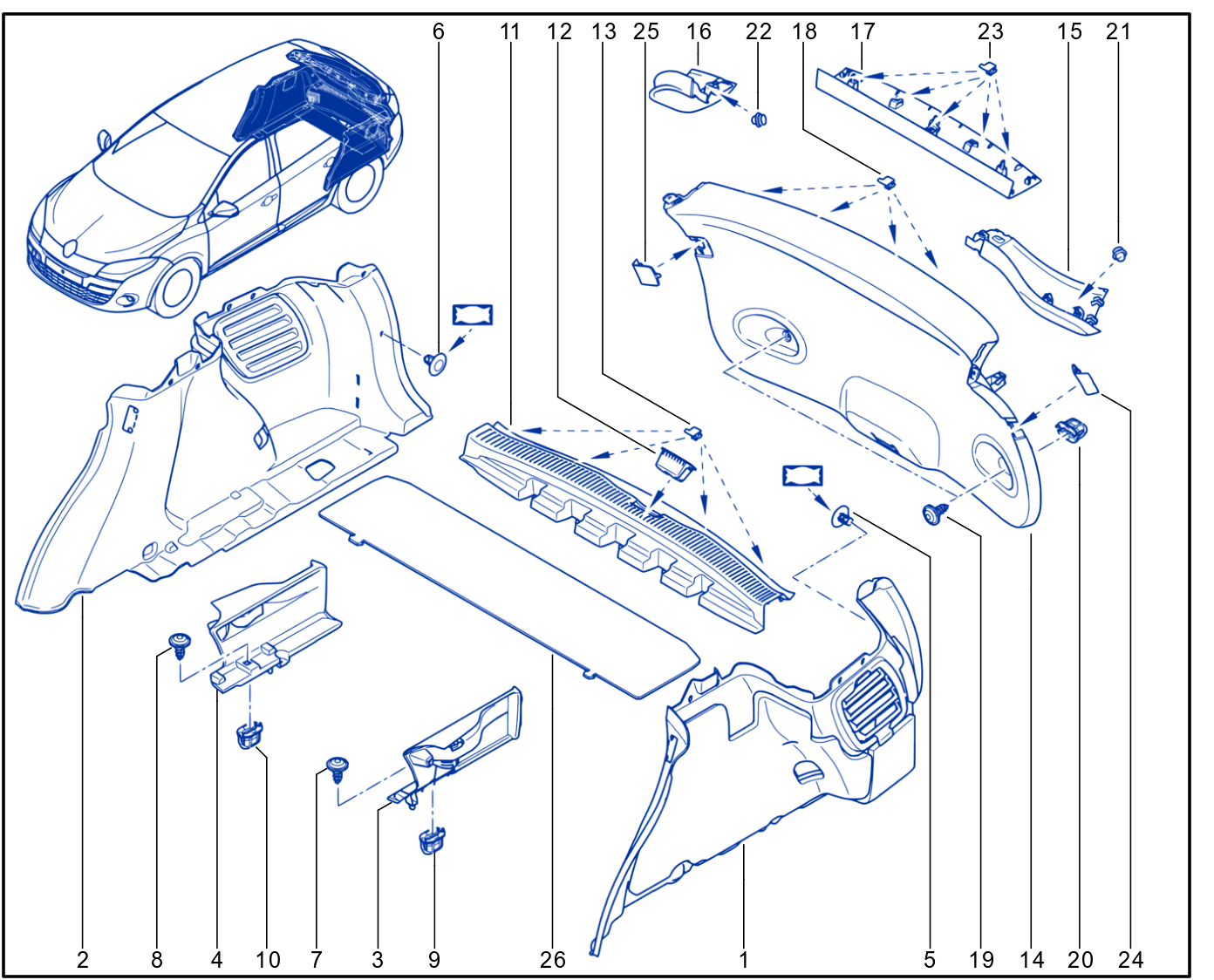 Luggage Compartment Trim - 01040268