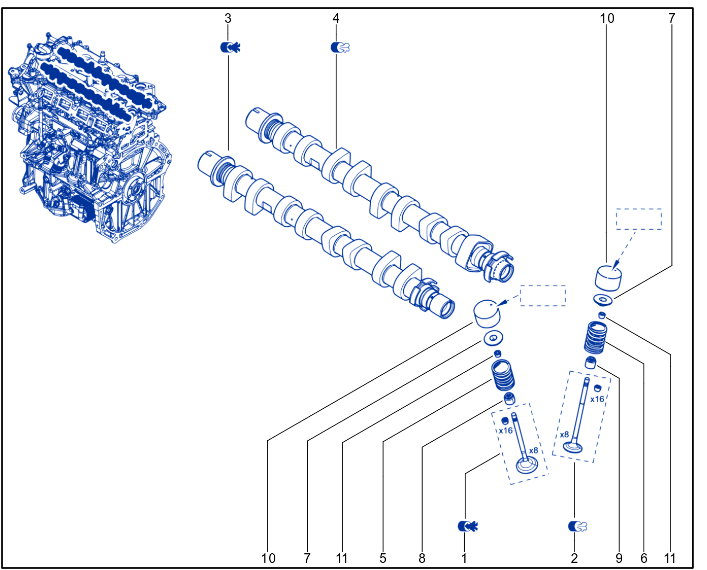 Timing - Camshaft - Valve - 01040319