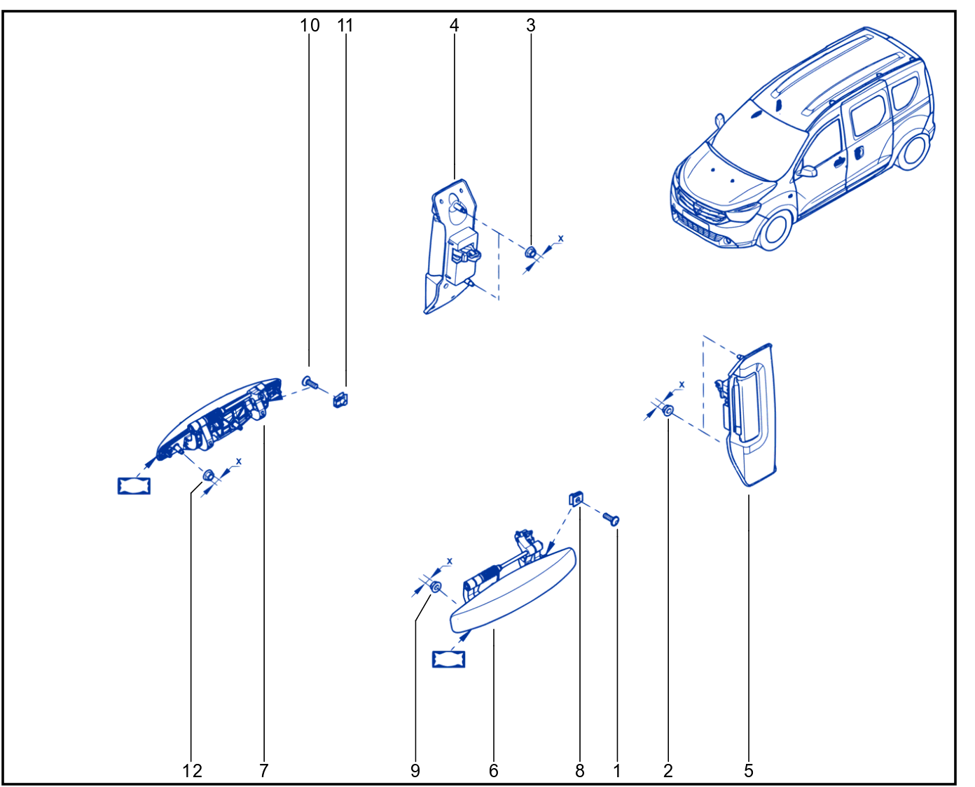 Exterior Opening Element Control - Lock Barrel - 01043237