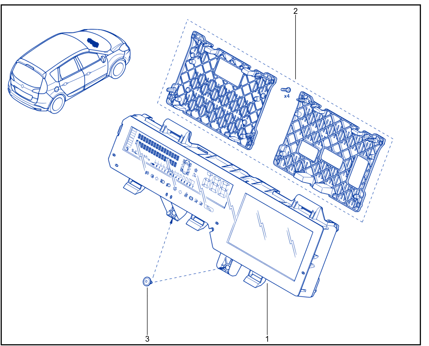 Instrument Panel - Remote Display - 01043305
