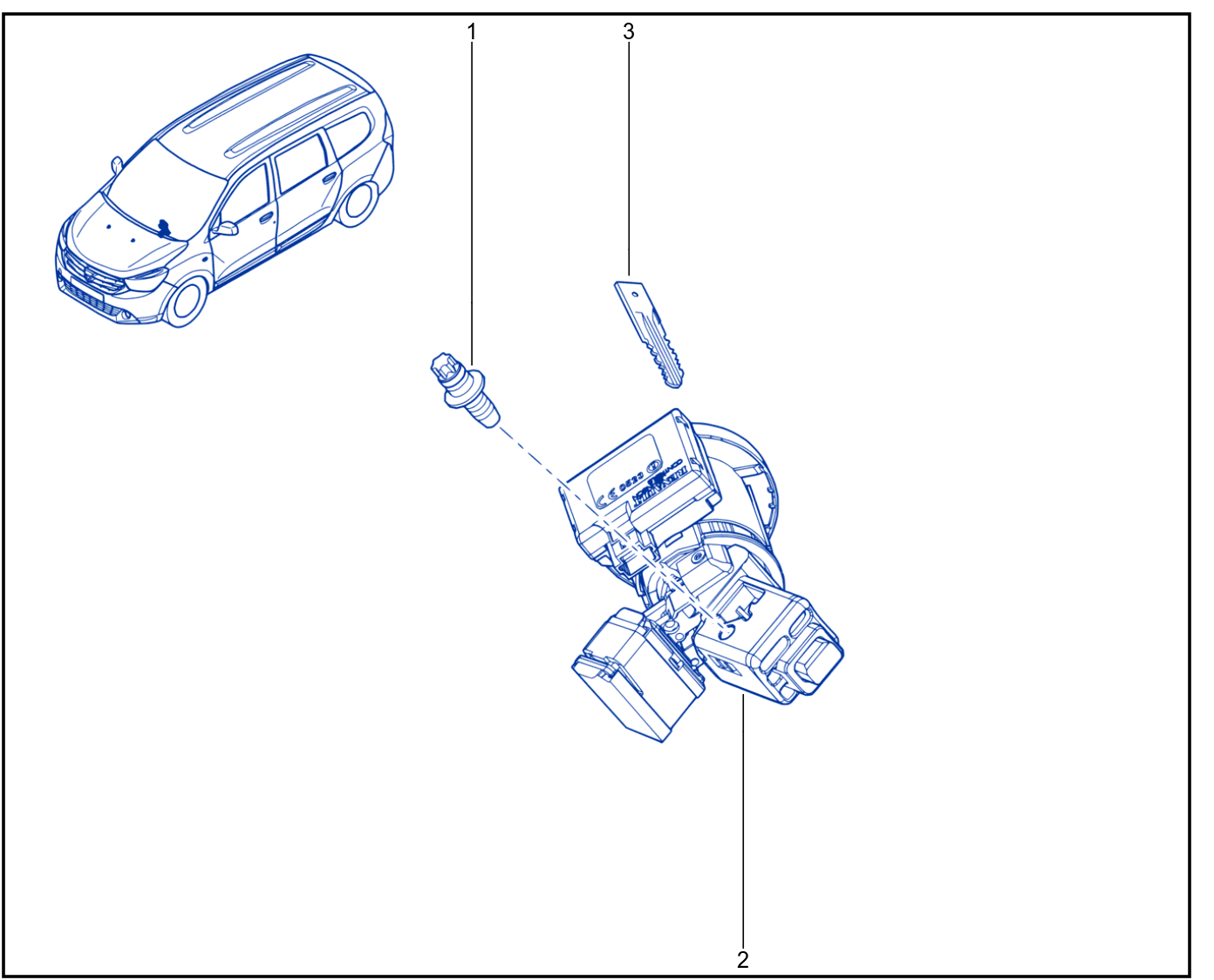 Engine Immobiliser System - Keys - Cards - 01045498
