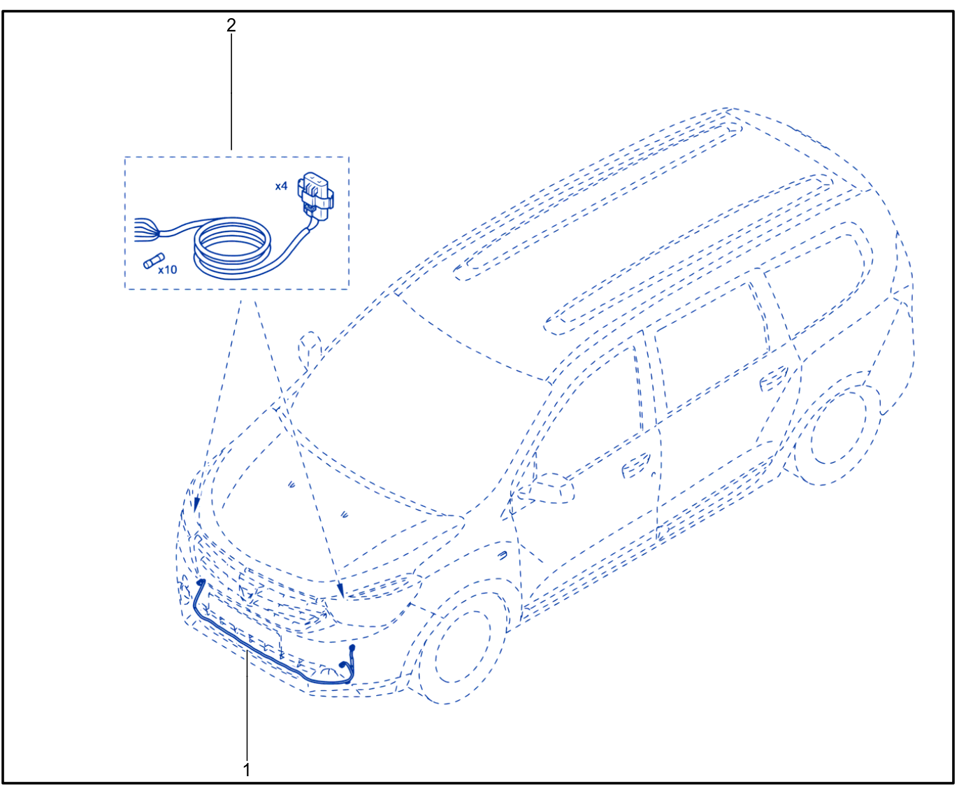 Wiring - Front End Panel Components - 01045931