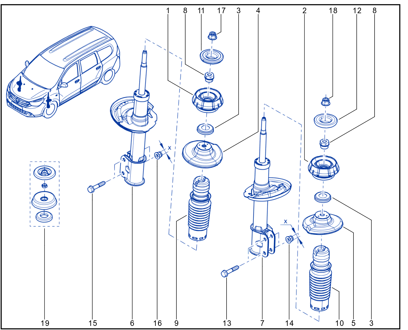 Suspension - Front Shock Absorption - 01047784