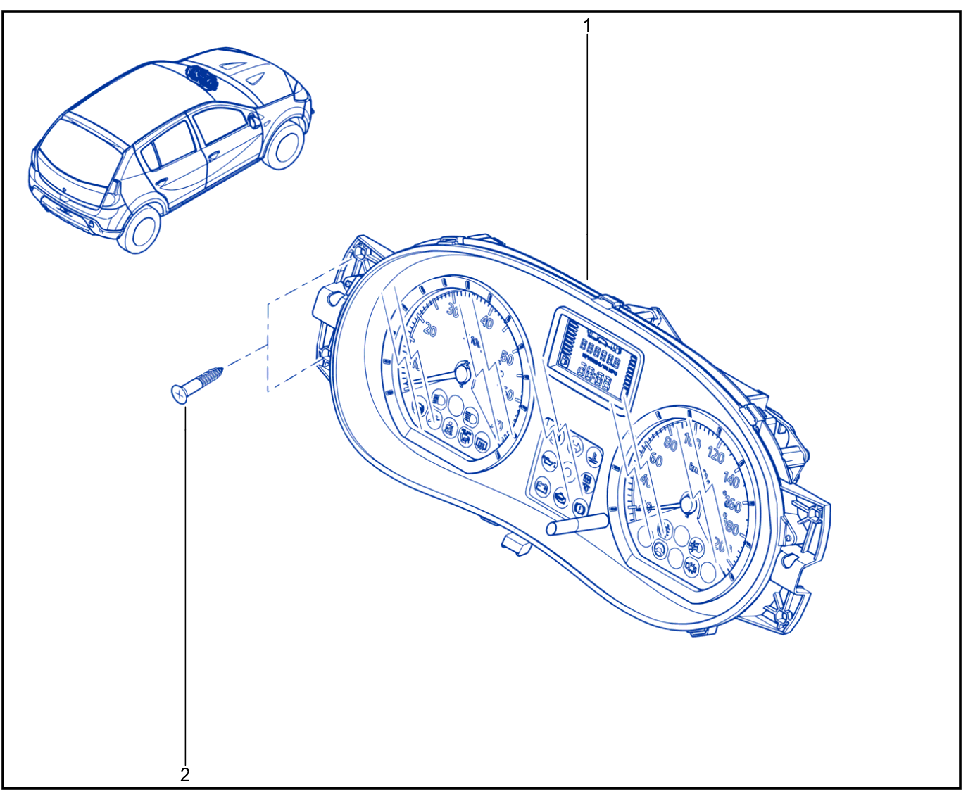 Instrument Panel - Remote Display - 01050364