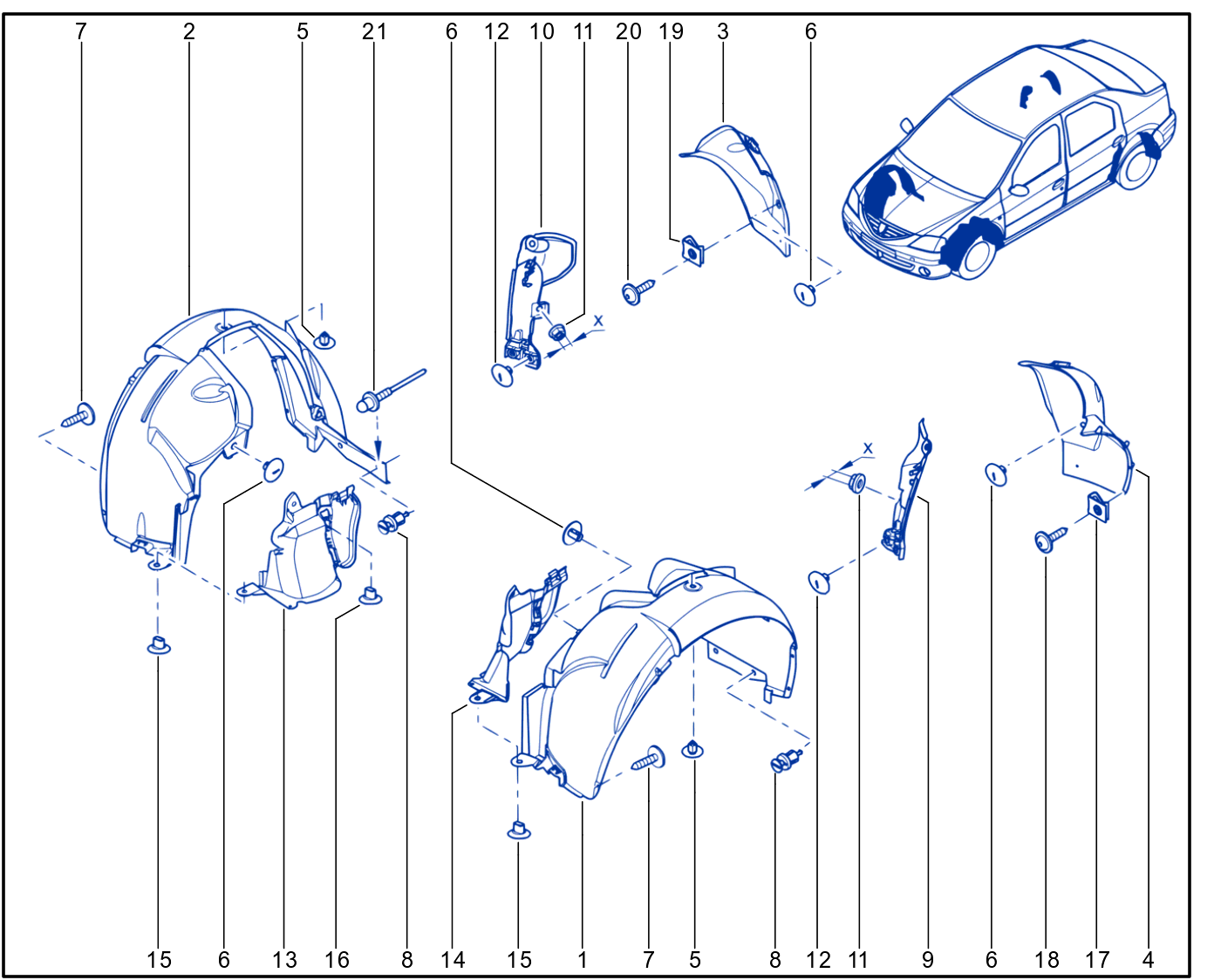 Wheel Arch - Mud Flap - 01050728