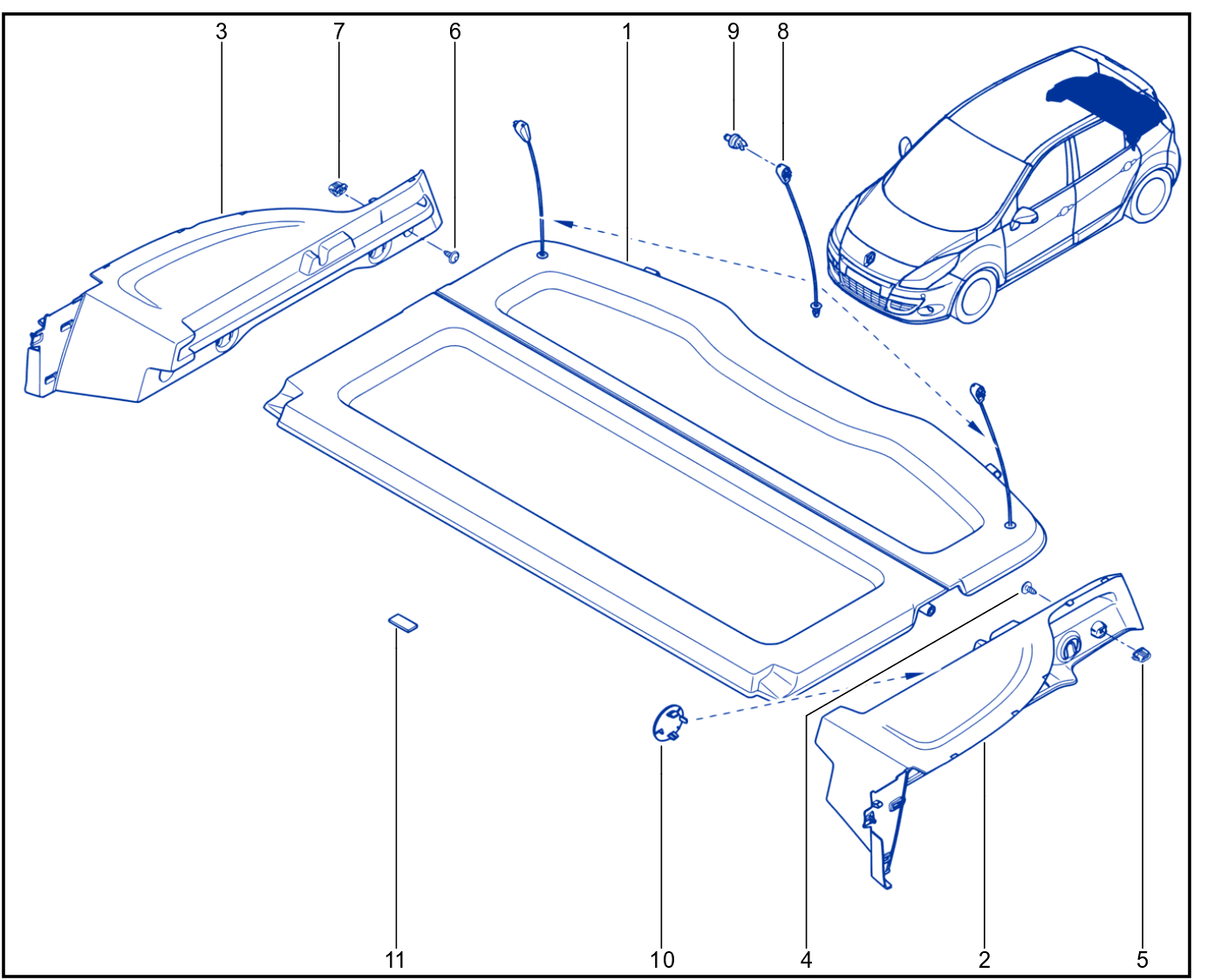 Rear Parcel Shelf - 01050807